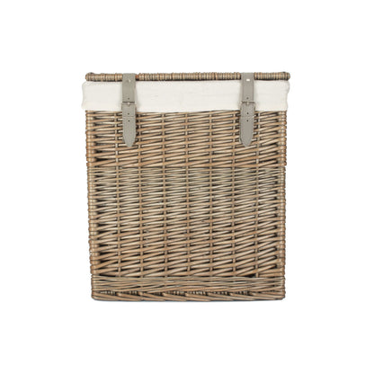 Boutique Antique Wash Willow Storage Laundry Hamper with Lining - Small