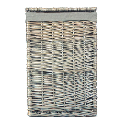Small Square Laundry Basket with Grey Sage Lining