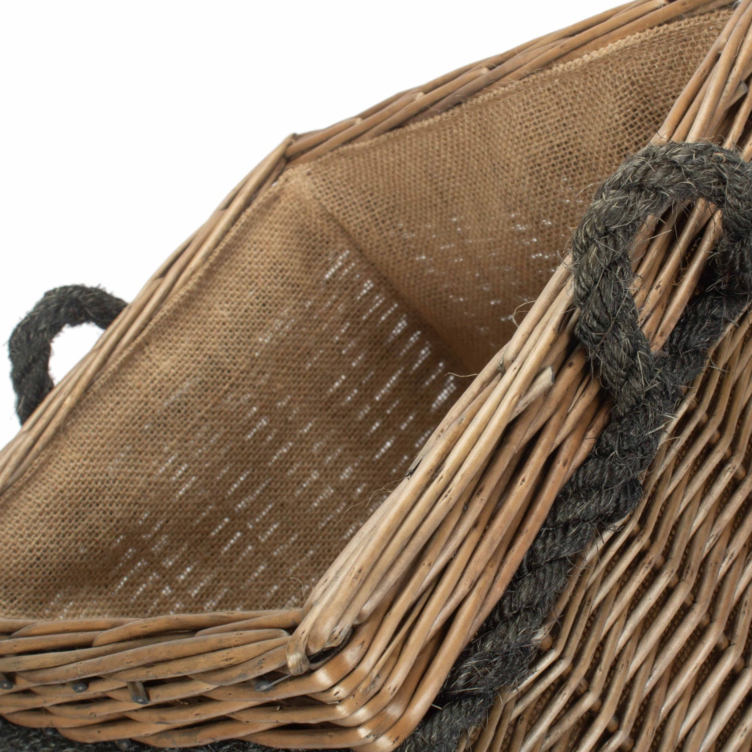 Antique Wash Willow Square Storage Basket Size 1 - Small