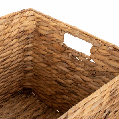 Small Water Hyacinth Square Storage Basket