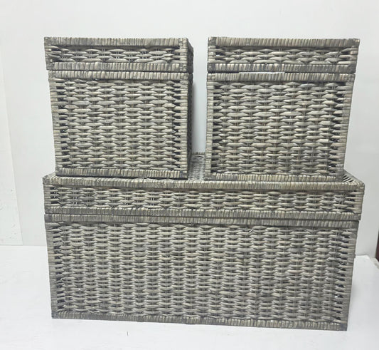 Wovenhill Wicker Grey Wash Chest