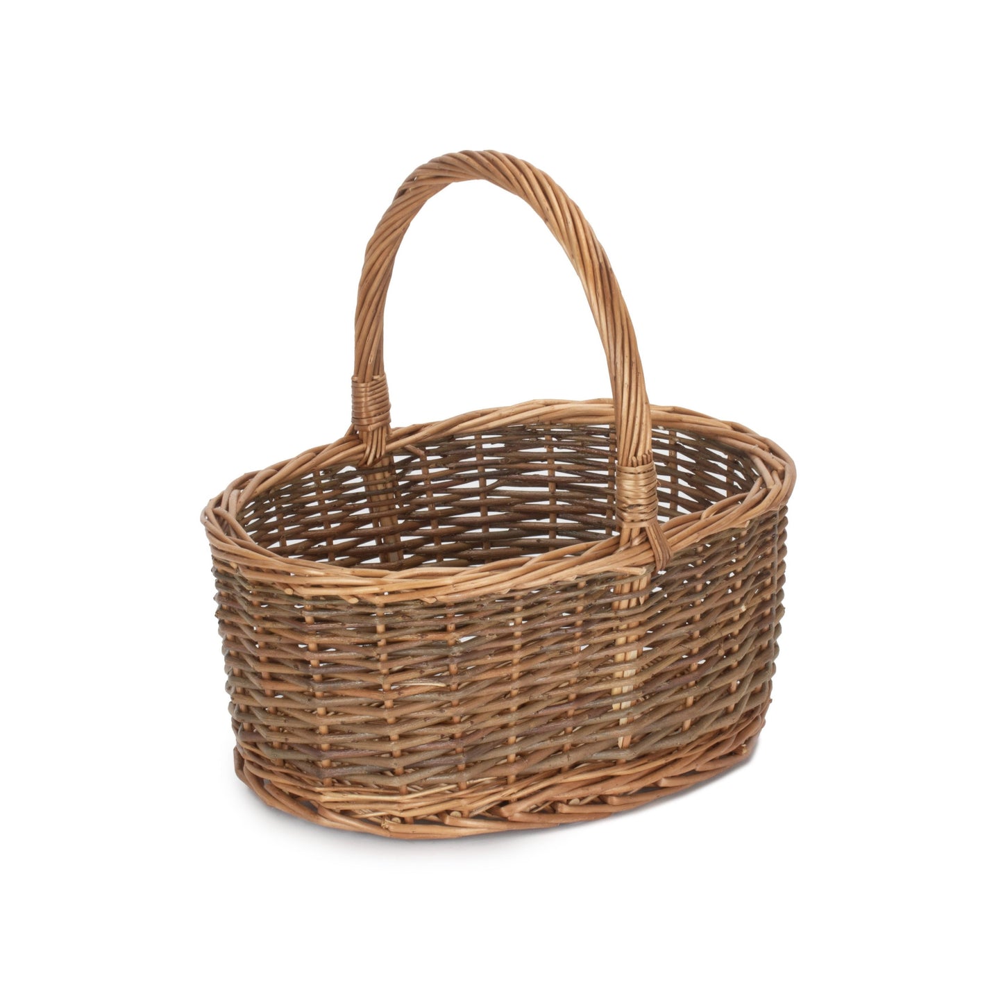 Oval Unpeeled Willow Shopper Basket - Size 2 Medium