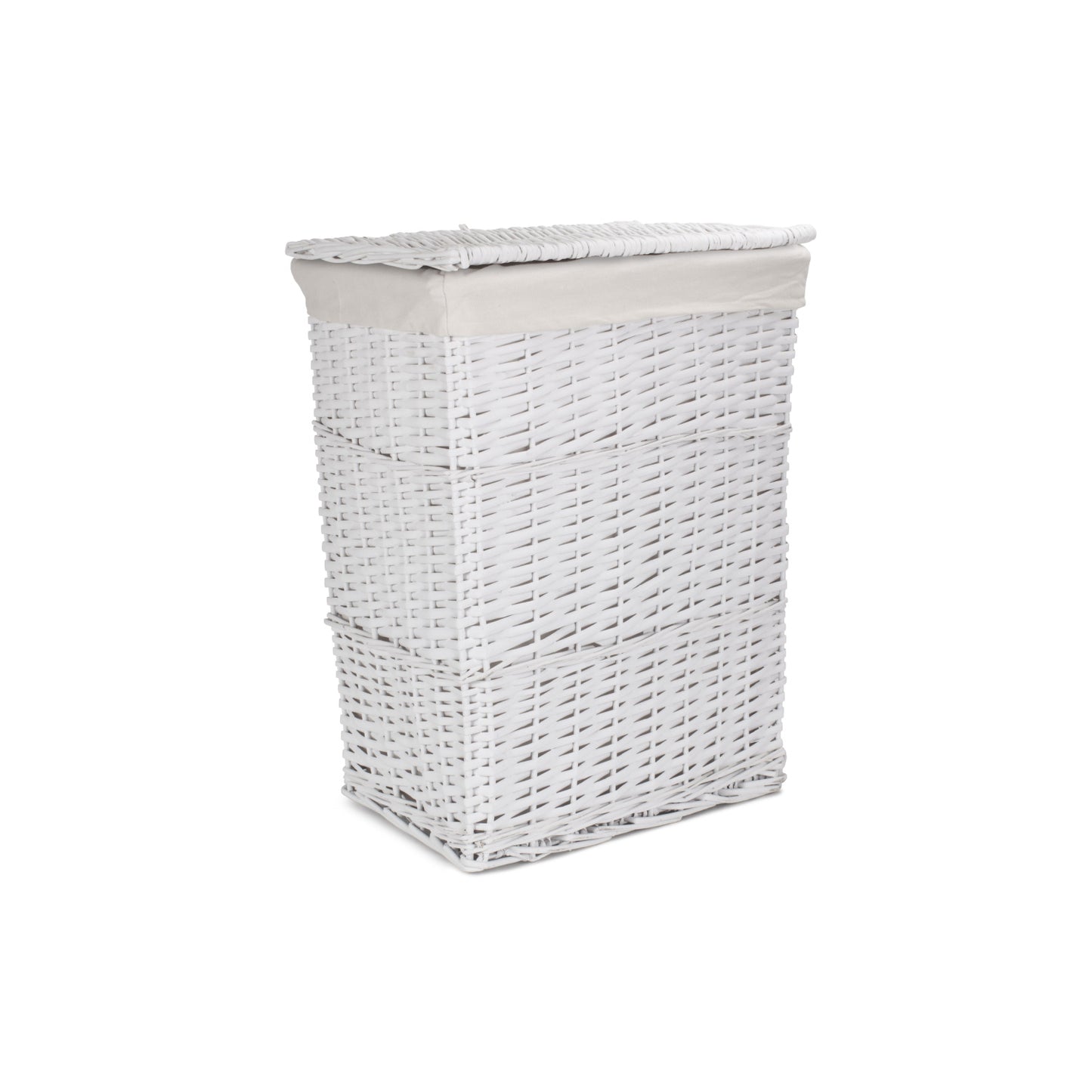 Large White Wicker Laundry Hamper Basket