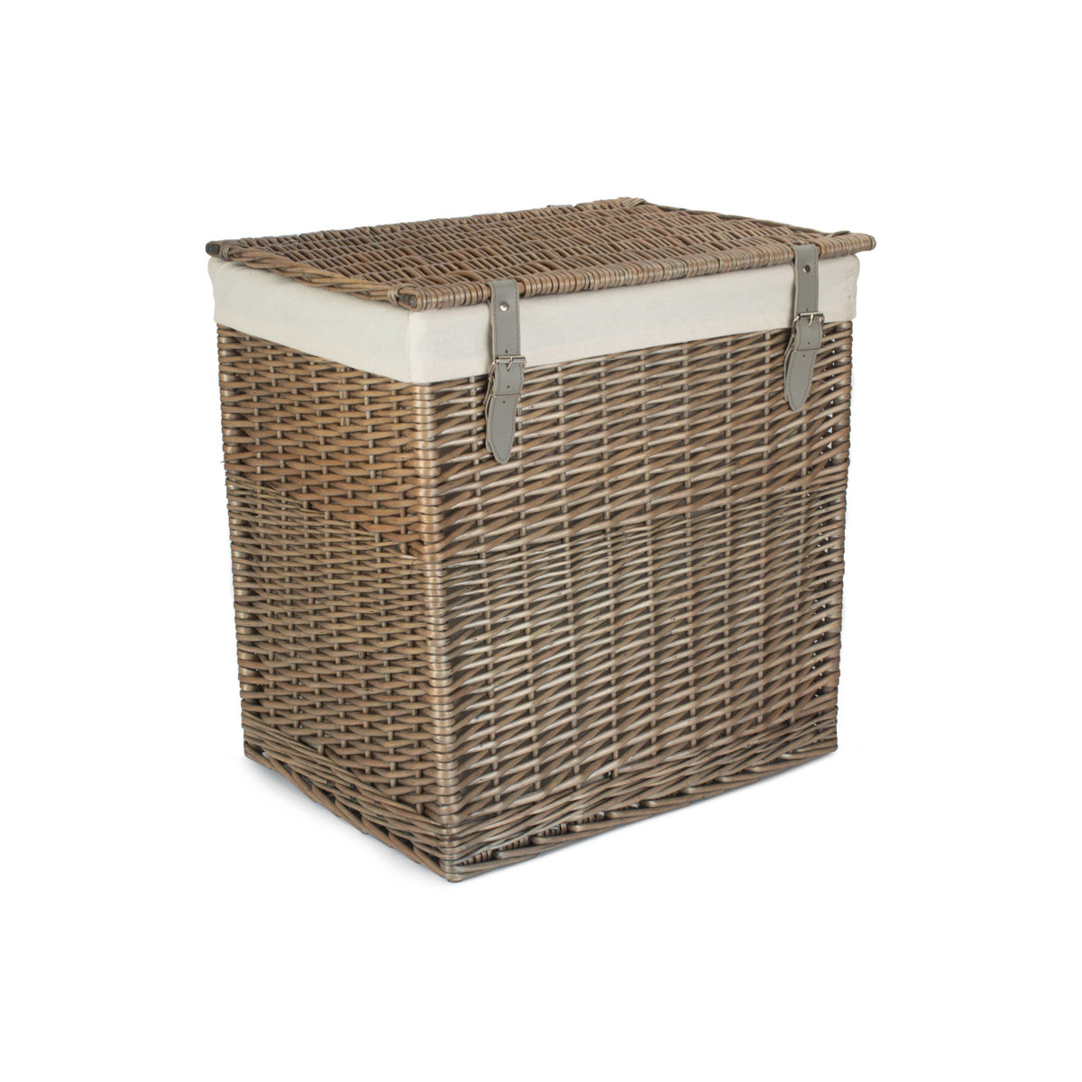Boutique Antique Wash Willow Storage Laundry Hamper Lining Large
