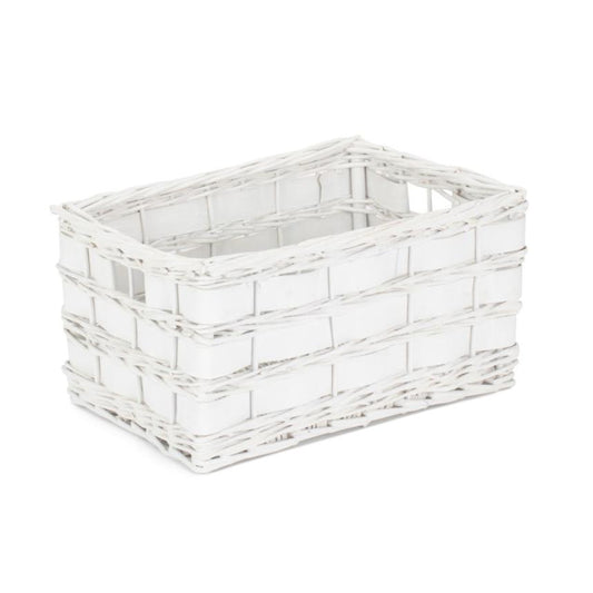 Medium White Scandi Storage Basket