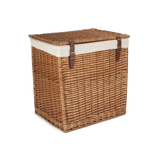 Boutique Double Steamed Wash Willow Laundry Hamper With Lining - Large