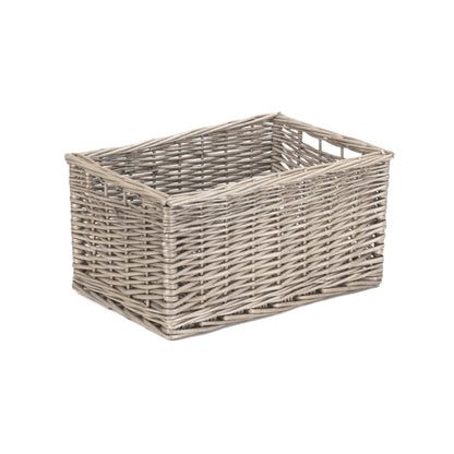 Medium Antique Wash Willow Storage Basket