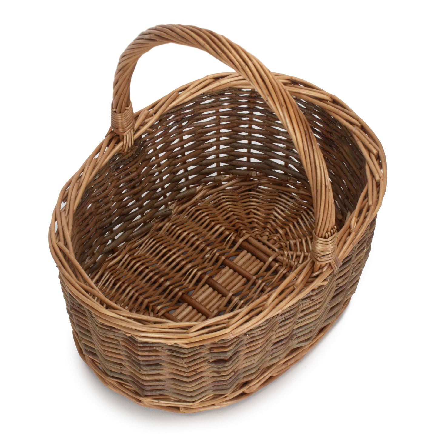 Oval Unpeeled Willow Shopper Basket - Size 2 Medium