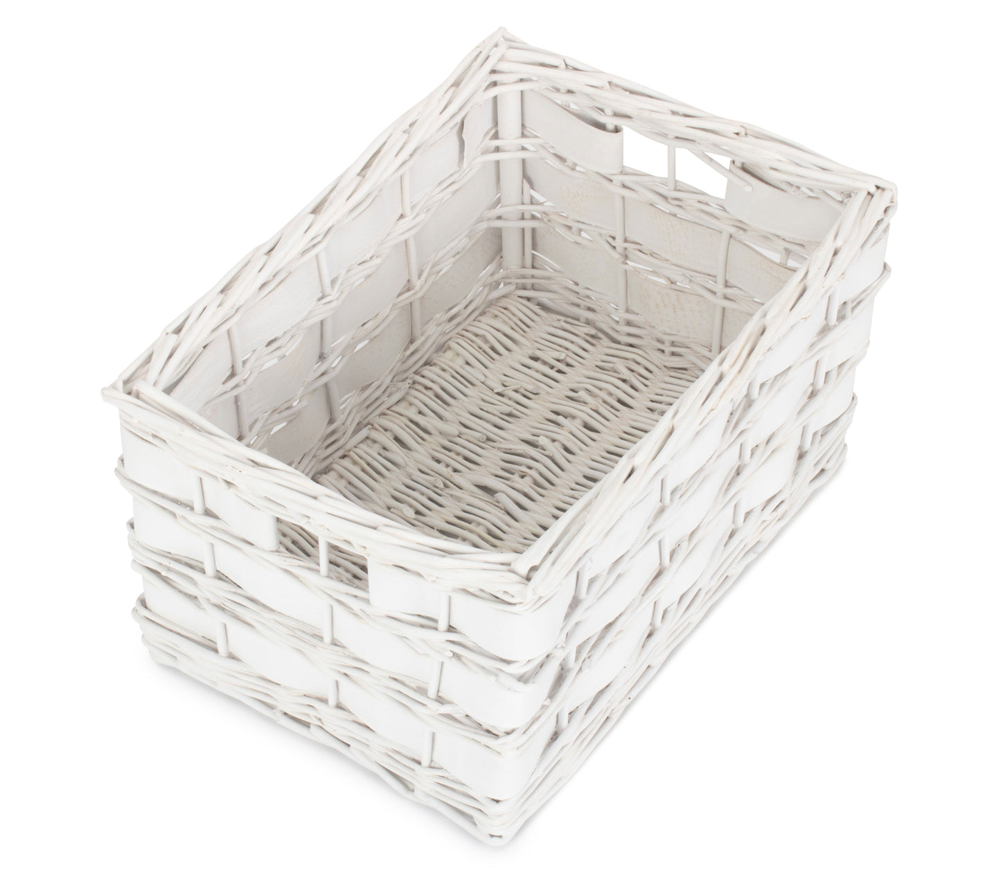 Medium White Scandi Storage Basket