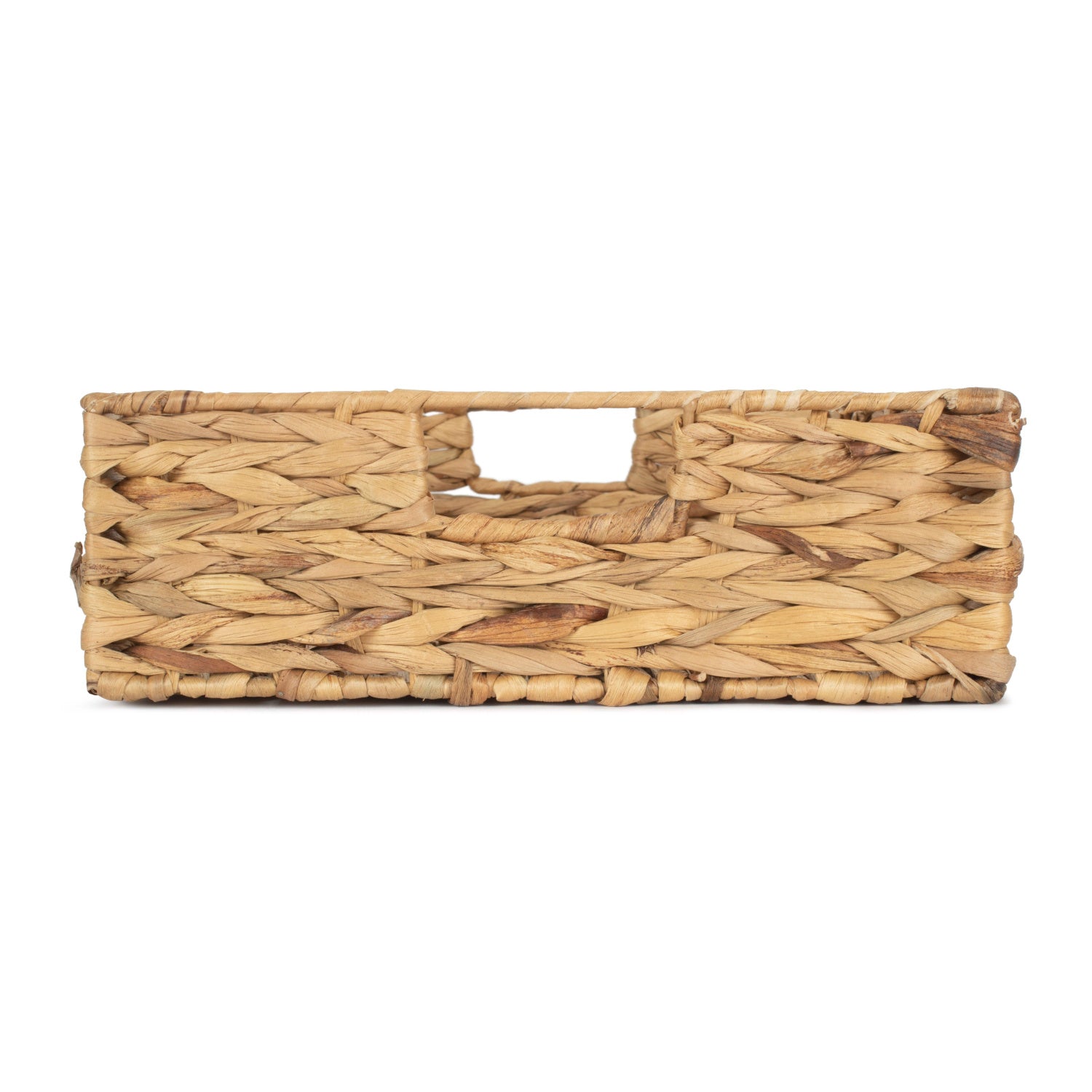 Medium Water Hyacinth Shallow Rectangular Storage Tray Basket