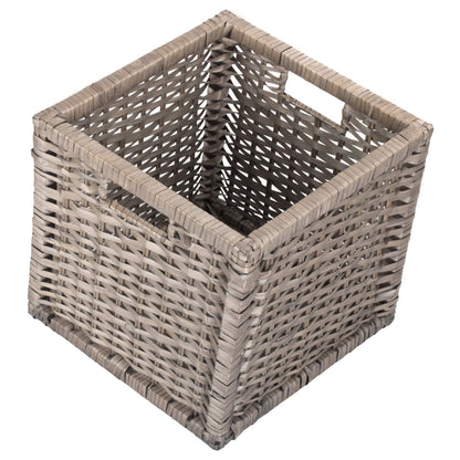 Large Wooden Framed Split Willow Storage Basket