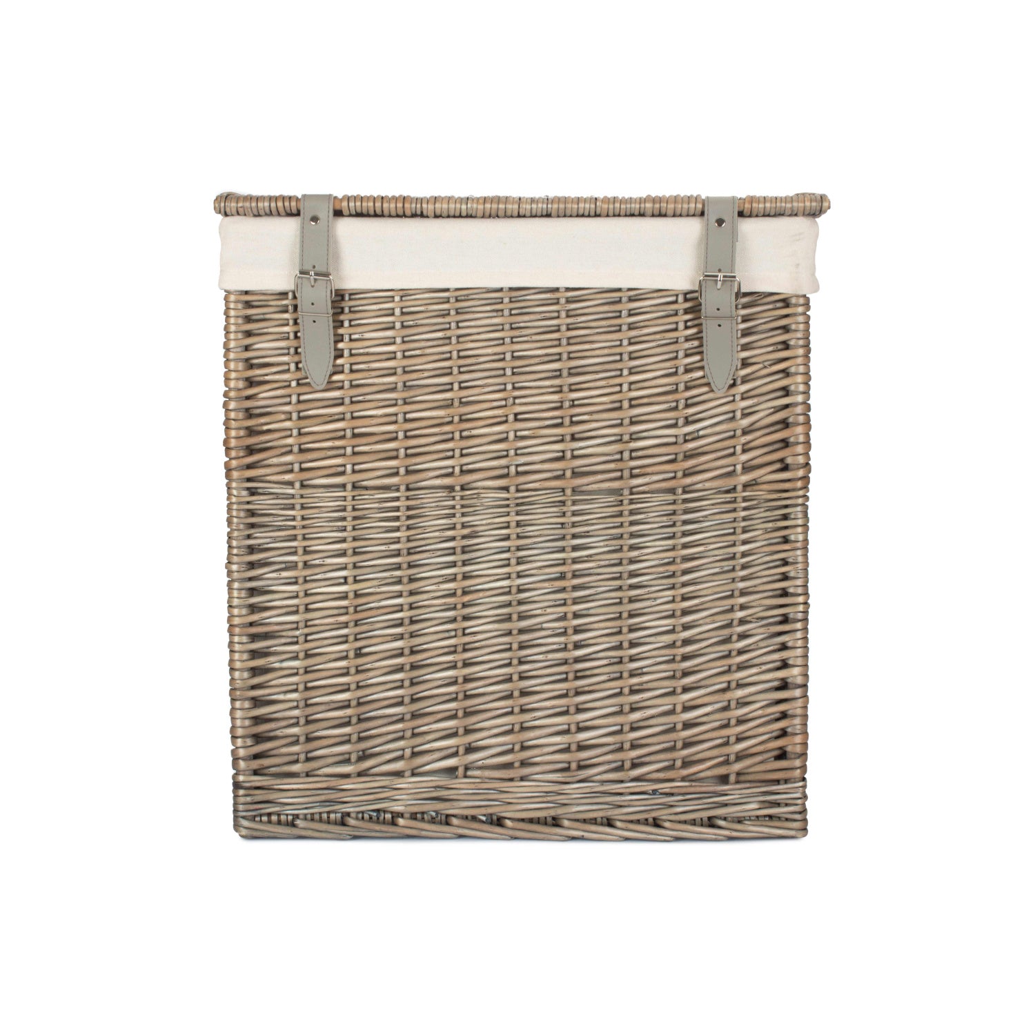 Boutique Antique Wash Willow Storage Laundry Hamper with Lining - Large
