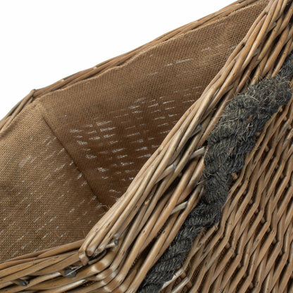 Antique Wash Willow Square Storage Basket Size 2 - Medium