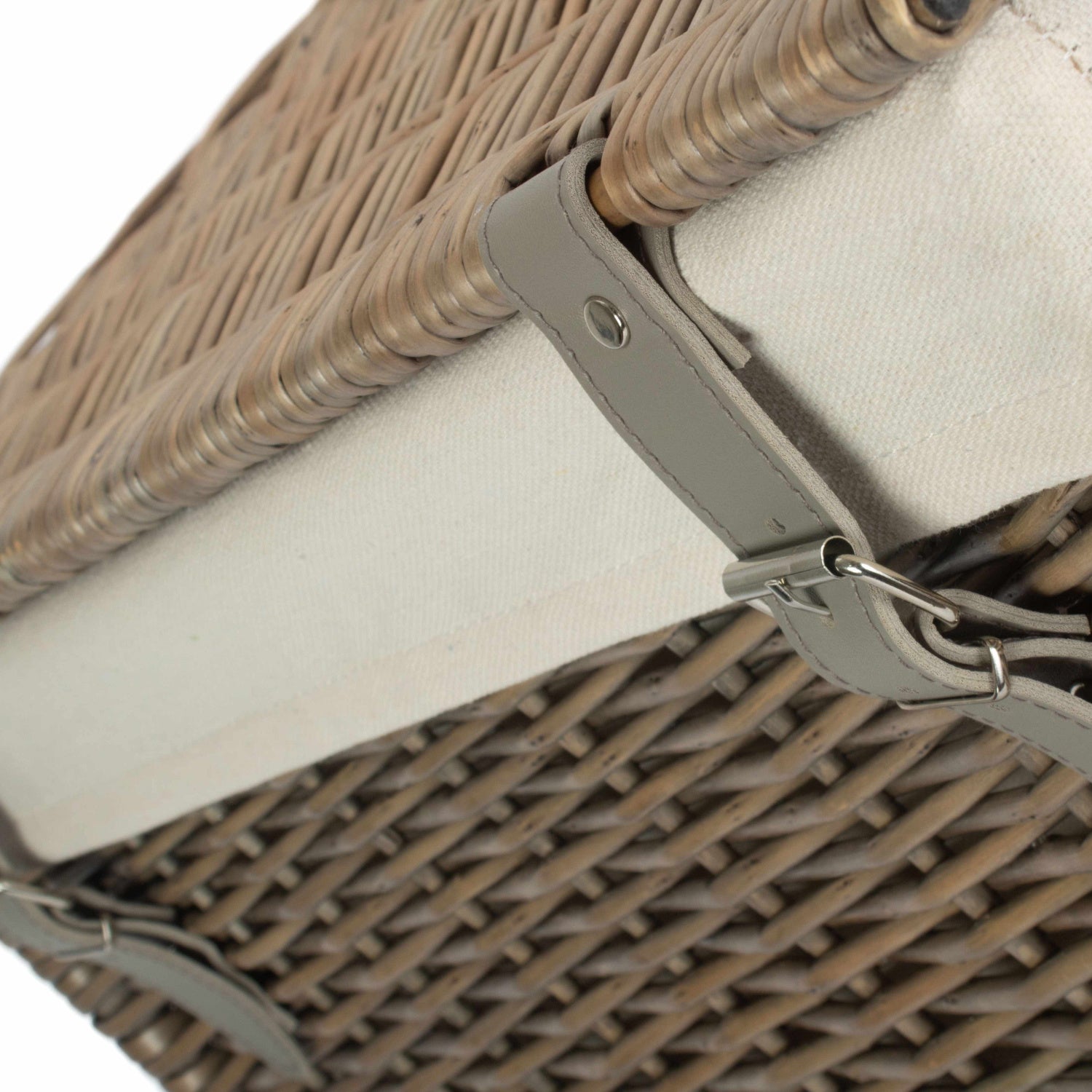 Boutique Antique Wash Willow Storage Laundry Hamper with Lining - Large