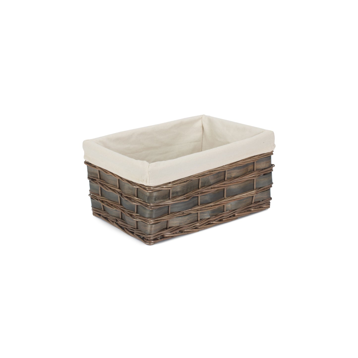 Large Grey Scandi Storage Basket With White Lining