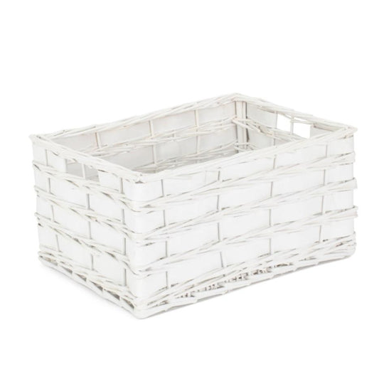 Large White Scandi Storage Basket