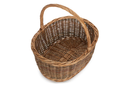 Oval Unpeeled Willow Shopper Basket - Size 3 Large