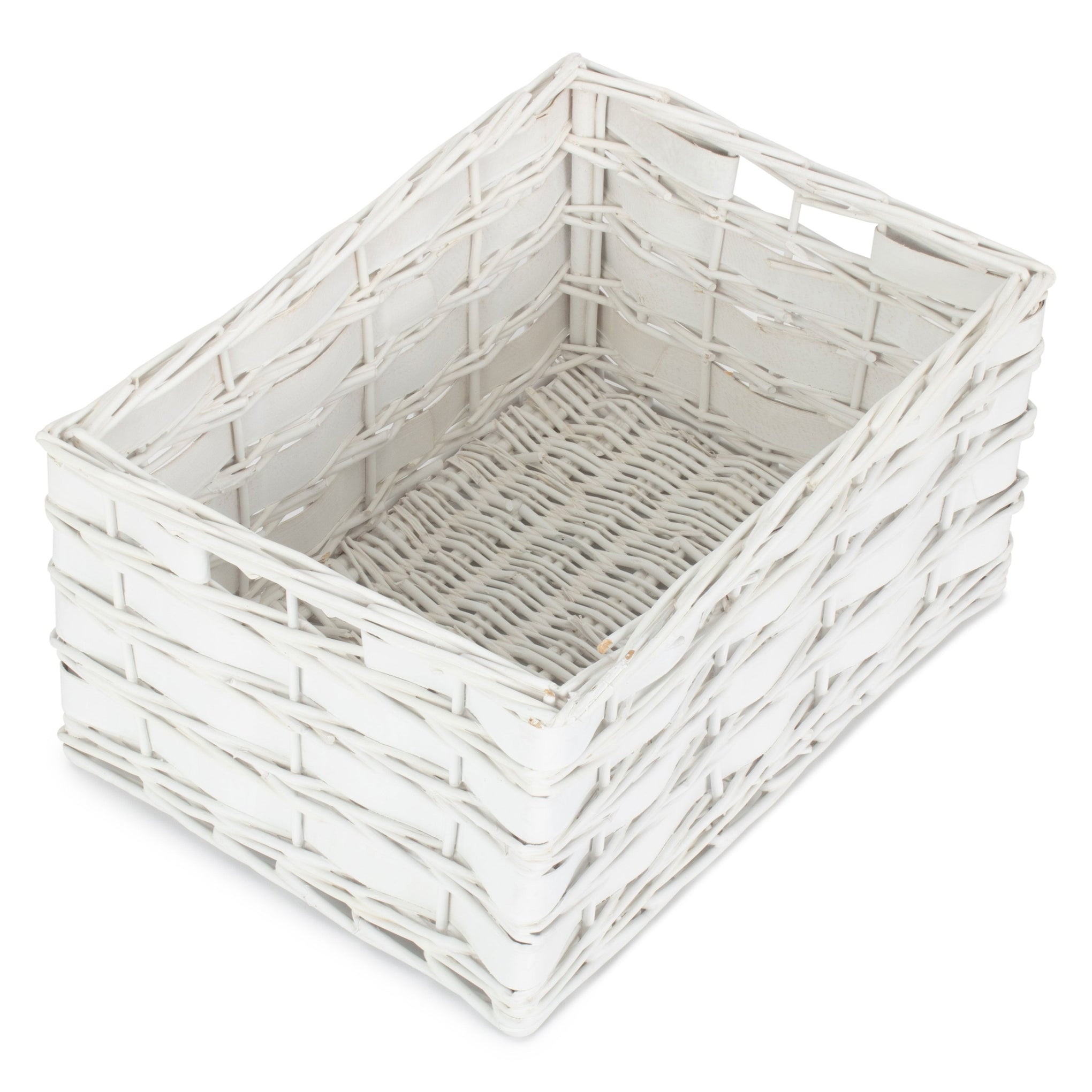 Large White Scandi Storage Basket