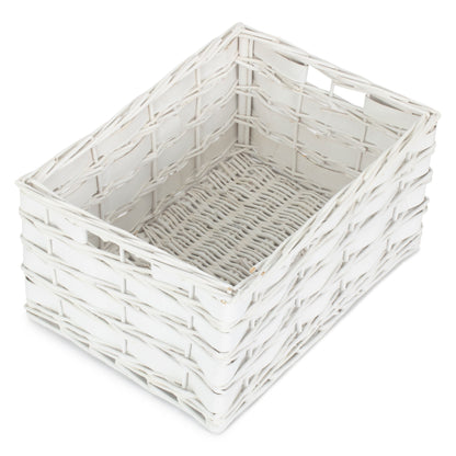 Large White Scandi Storage Basket