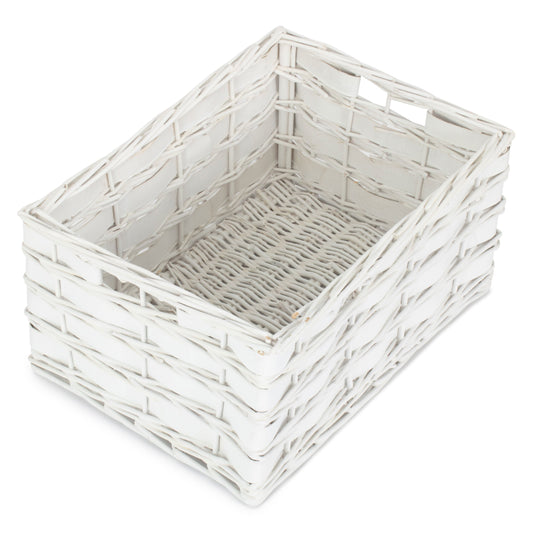 Large White Scandi Storage Basket