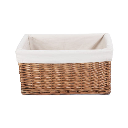 Large Double Steamed Storage Basket with White Lining