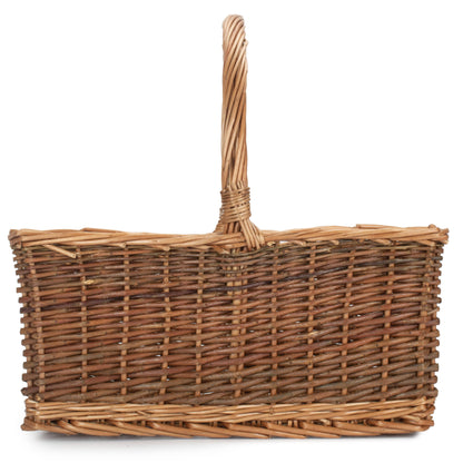 Rectangular Unpeeled Willow Shopper Basket - Size 3 Large