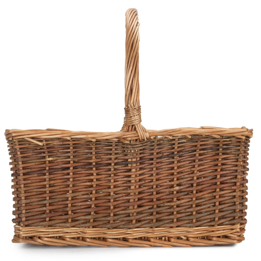 Rectangular Unpeeled Willow Shopper Basket - Size 3 Large