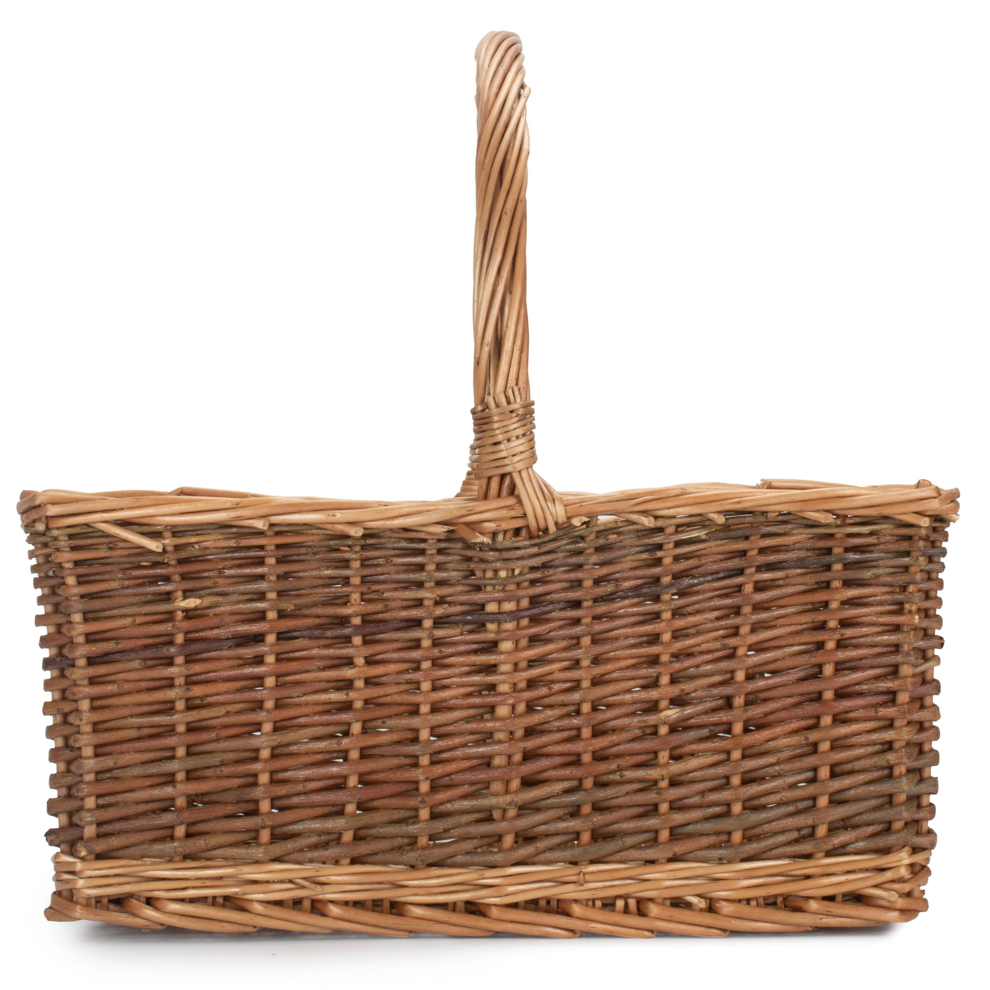 Rectangular Unpeeled Willow Shopper Basket - Size 3 Large