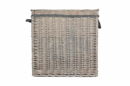 Grey Wash Willow Square Storage Basket Size 3 - Large