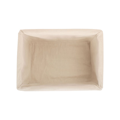 Large White Wash Willow Storage Basket with White Lining