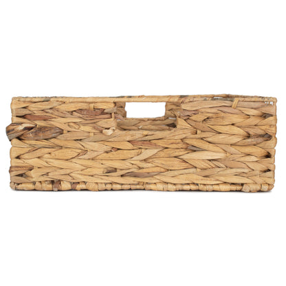 Large Water Hyacinth Shallow Rectangular Storage Tray Basket