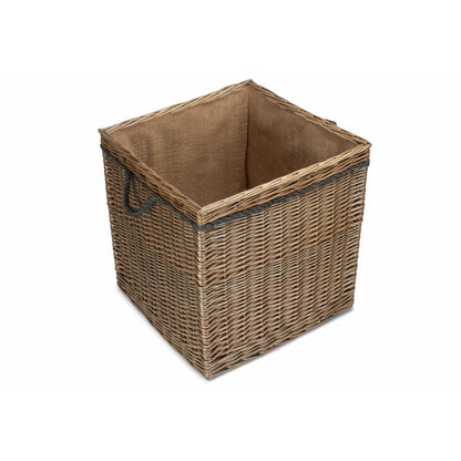 Antique Wash Willow Square Storage Basket Size 3 - Large