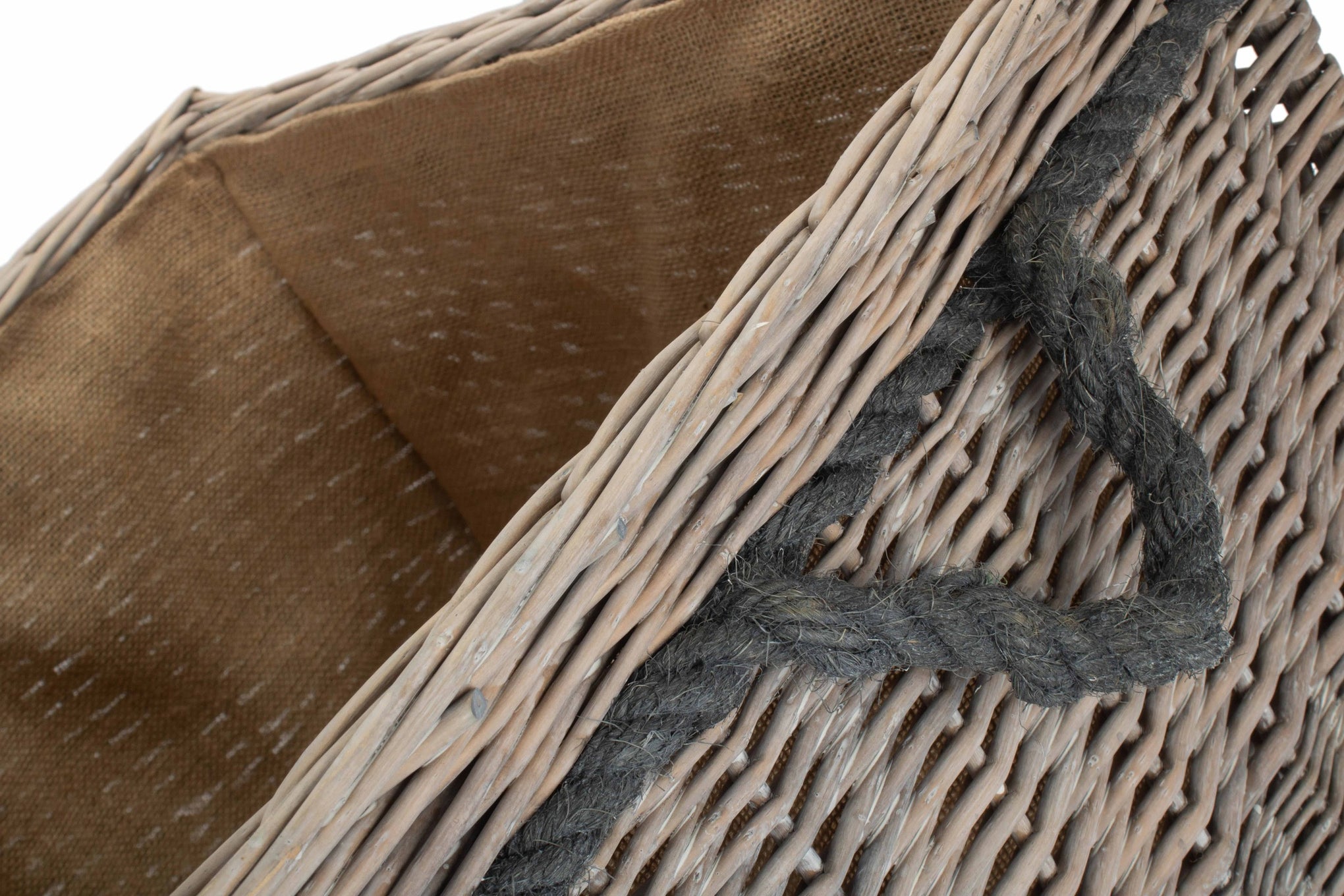 Grey Wash Willow Square Storage Basket Size 3 - Large