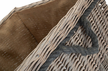 Grey Wash Willow Square Storage Basket Size 3 - Large