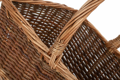 Rectangular Unpeeled Willow Shopper Basket - Size 3 Large
