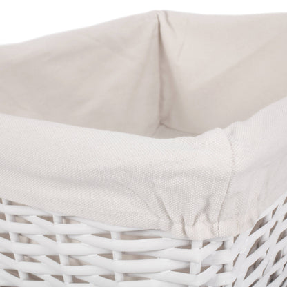 Large White Wicker Storage Basket
