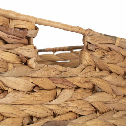 Large Water Hyacinth Shallow Rectangular Storage Tray Basket