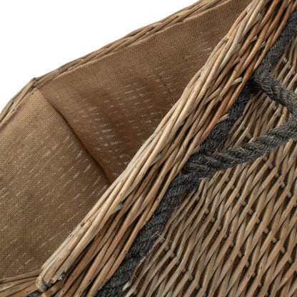 Antique Wash Willow Square Storage Basket Size 3 - Large