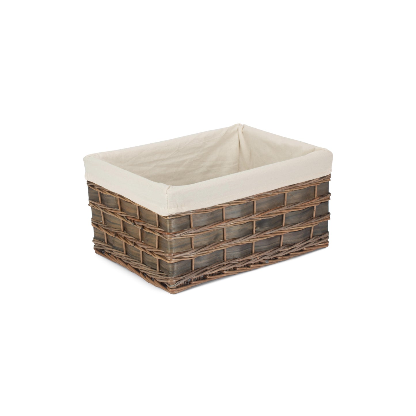 Extra Large Grey Scandi Storage Basket With White Lining