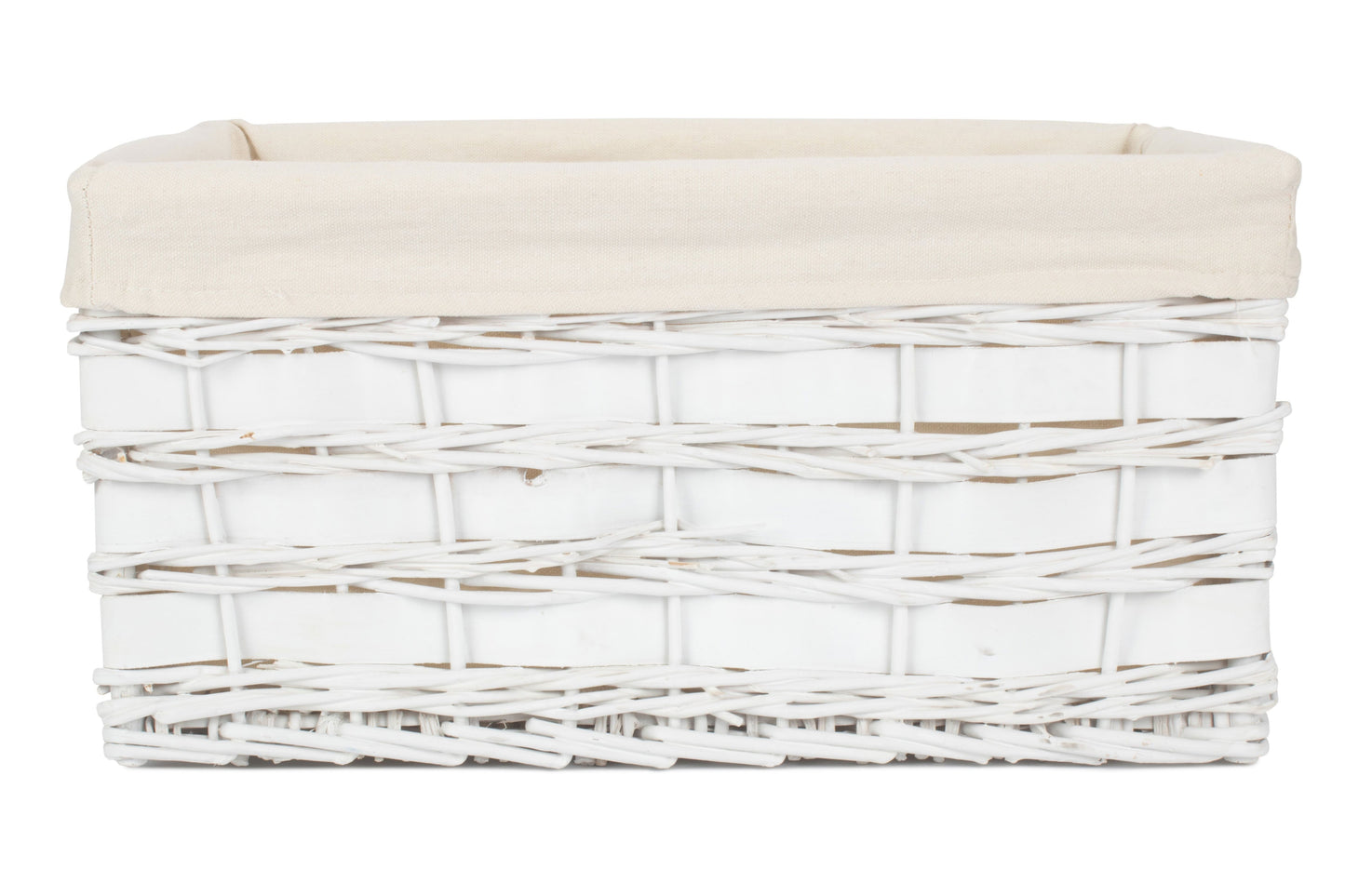 Extra Large White Scandi Storage Basket with White Lining