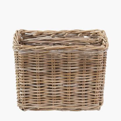 Grey Kubu Rattan Magazine Basket