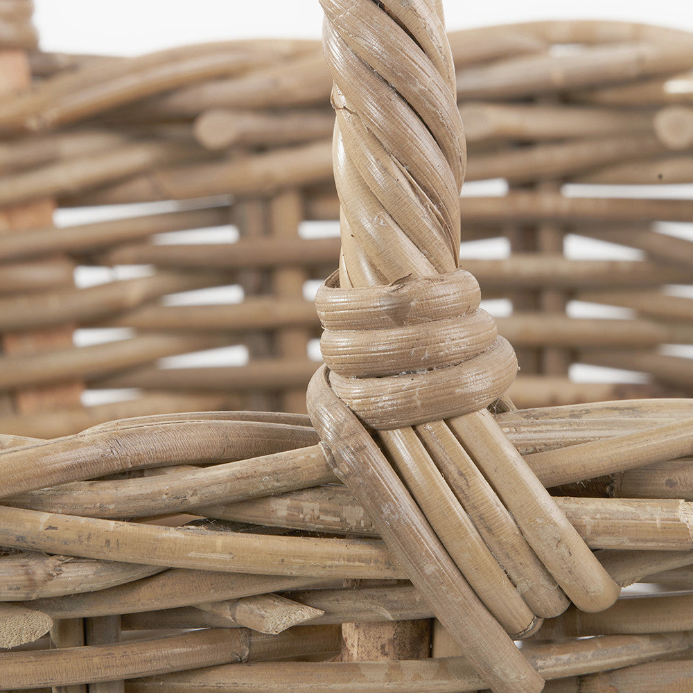 Grey Kubu Rattan Shopping Basket