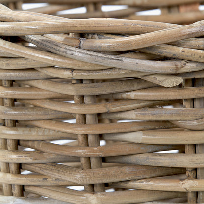 Grey Kubu Rattan Shopping Basket