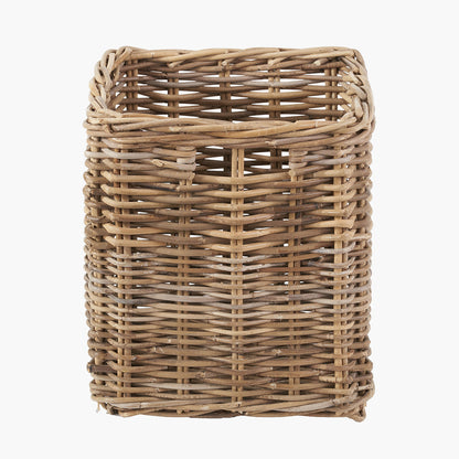 Grey Kubu Rattan Square Storage Basket