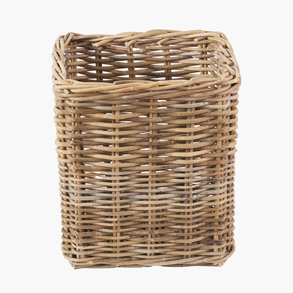 Grey Kubu Rattan Square Storage Basket