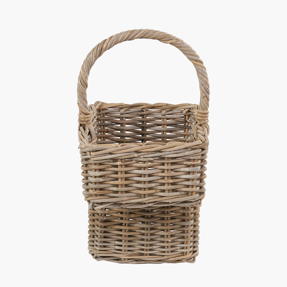 Grey Kubu Rattan Stair Basket - Large