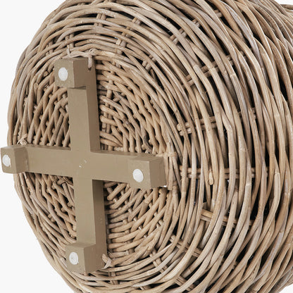 Set of 2 Indoor/Outdoor Grey Kubu Rattan Bulbous Basket Planters