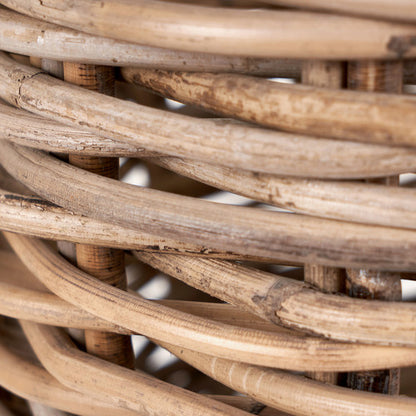 Set of 2 Grey Kubu Oval Baskets with Handles