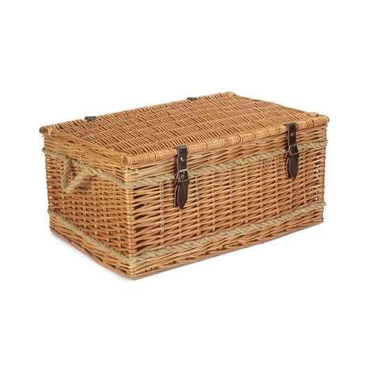24 Inch Rope Handled Willow Hamper Trunk