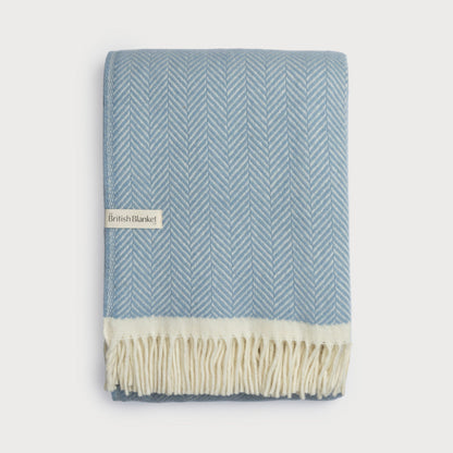 Clifton Herringbone Blanket: Harbourside